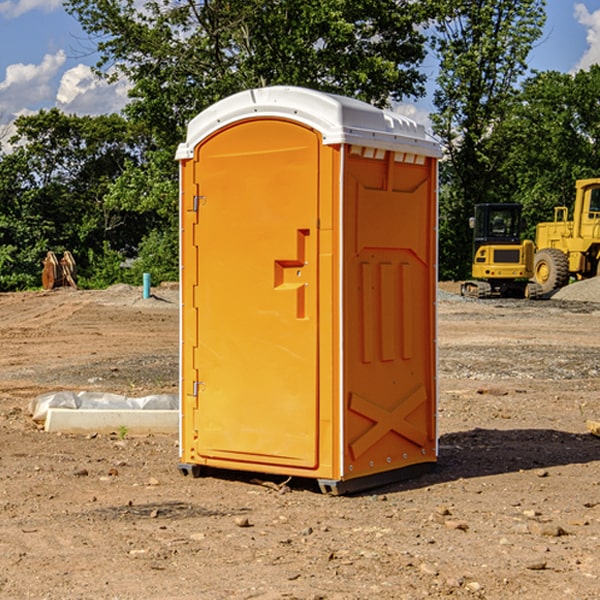 how often are the portable restrooms cleaned and serviced during a rental period in Slayton MN